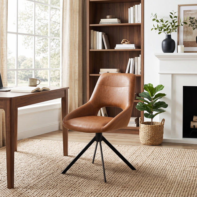 George Oliver Jakavian Ergonomic Faux Leather Swivel Task Chair